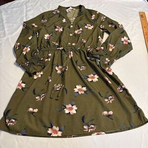 Indulge Green Bishop Sleeve V-Neck Sundress